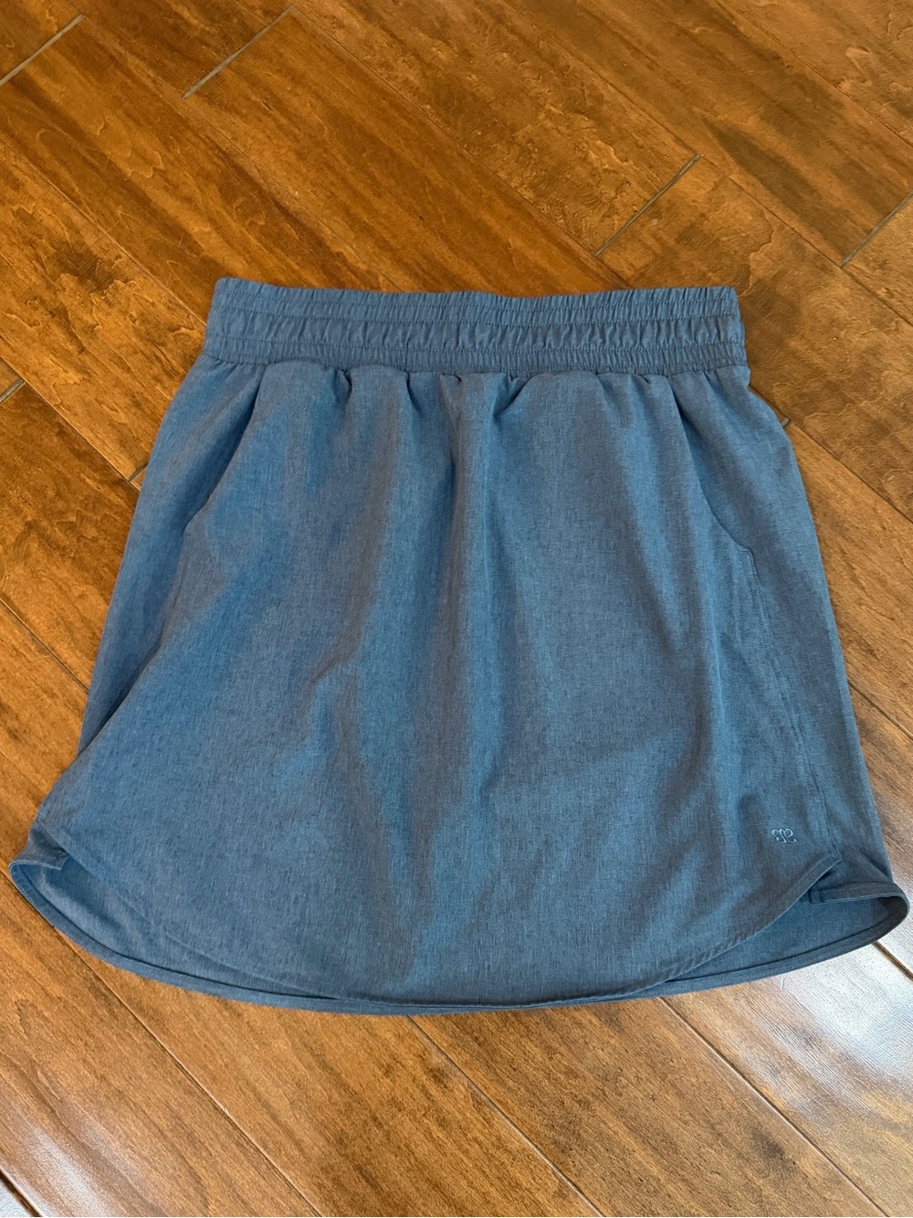 Albion Chambray Blue Pull-On Skirt